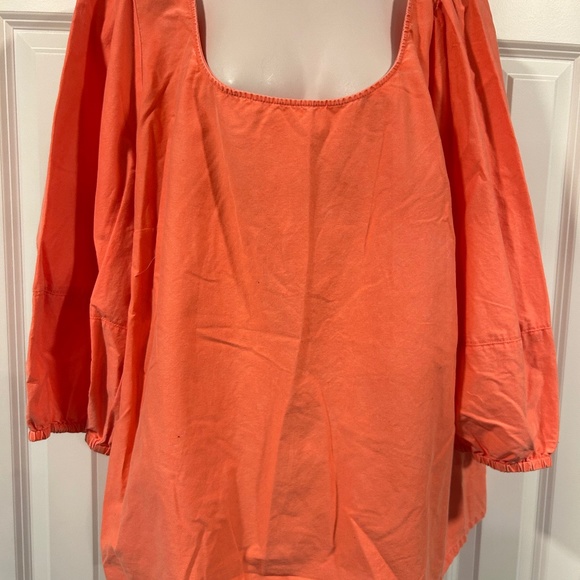 Ava & Viv orange balloon sleeve top shirt 2x - Picture 1 of 4